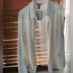 H&M Cream Button Up NWT